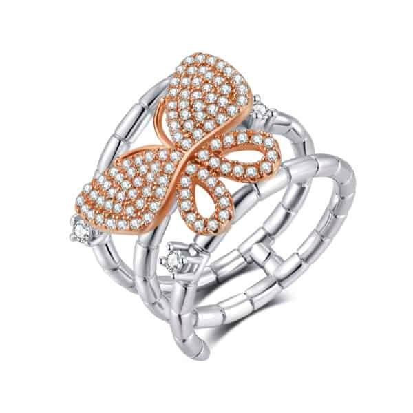 Butterfly silver ring image