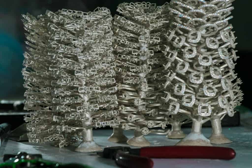 The wax pieces of making jewelry image