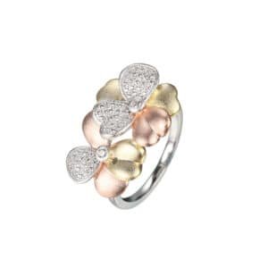 silver flower ring
