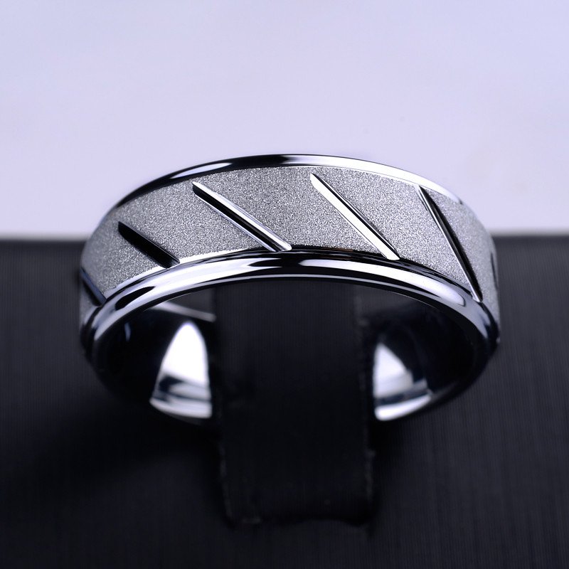 Tungsten gold electric white ring image