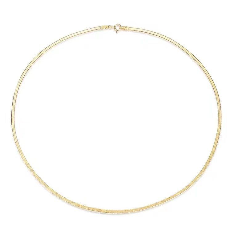 14K gold snake necklace