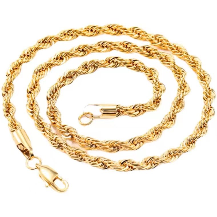 18-karat gold twist necklace pic