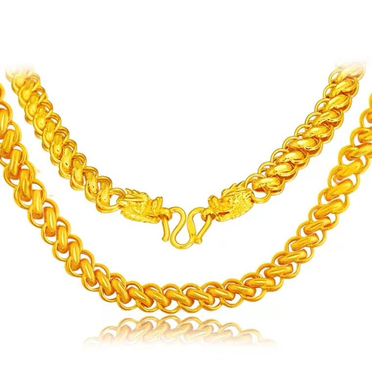 24k pure gold necklace pic