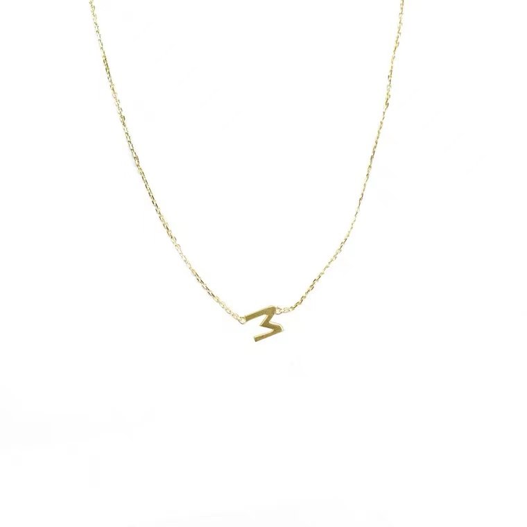 10k gold letter necklace pic