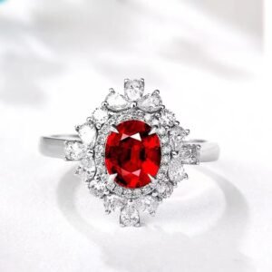 18k white gold of ruby ring 