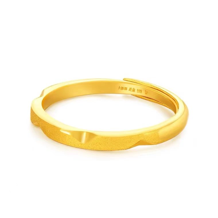 Push sand process of gold ring pic