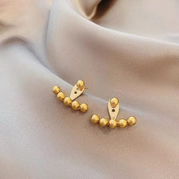 18k gold bean fan earrings
