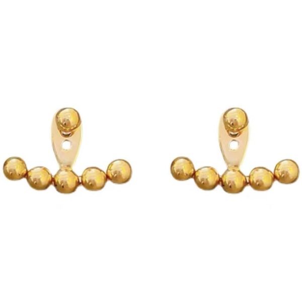 18K Gold Bean Fan Earrings pic