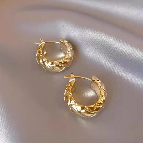 18k gold hoop earrings
