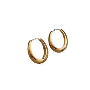 18K gold Oval earrings