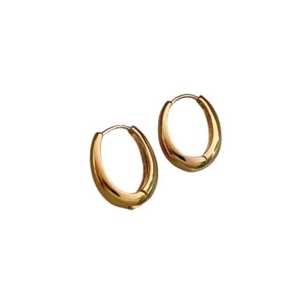 18K gold Oval earrings
