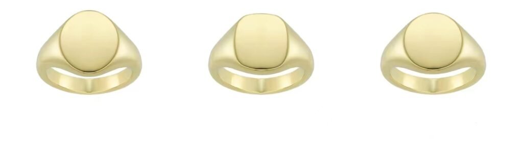 gold signet ring shape