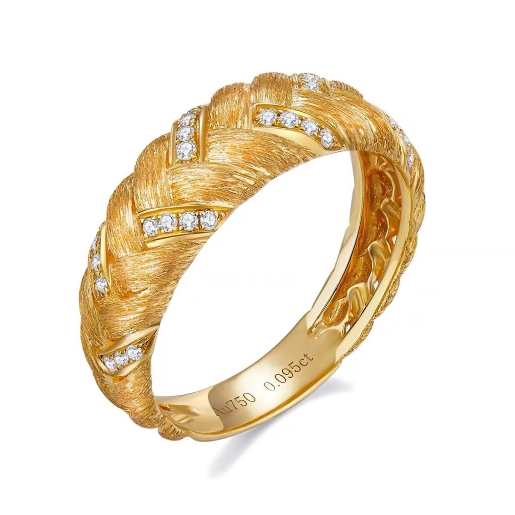 18K diamond gold ring
