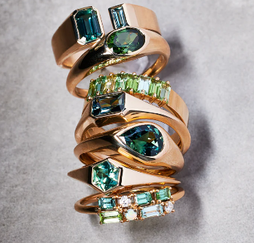 14k gemstone gold ring