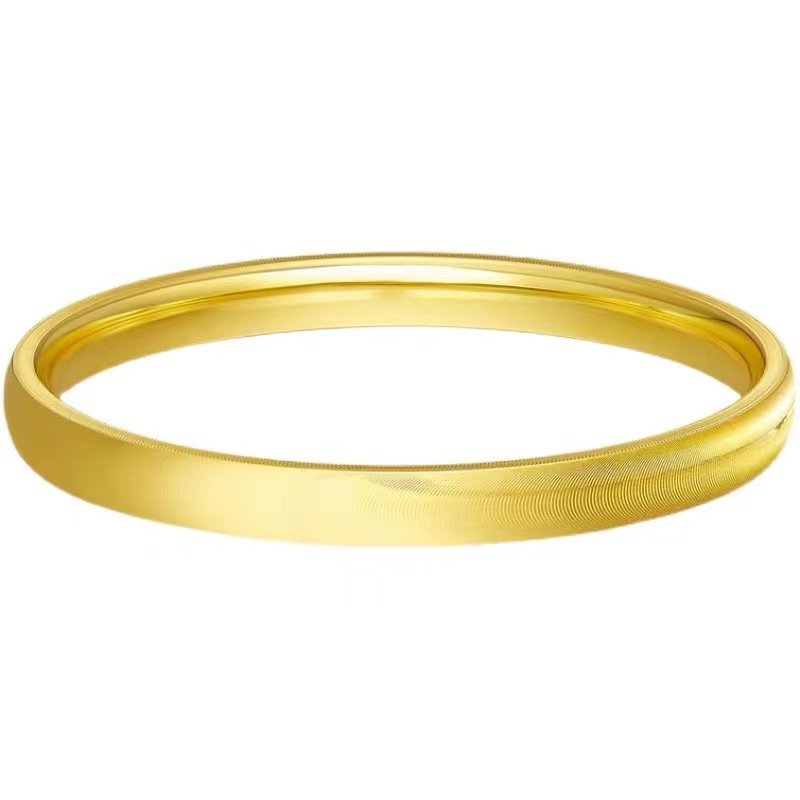 5D hard gold plain bracelet