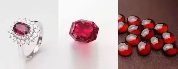 red gemstones