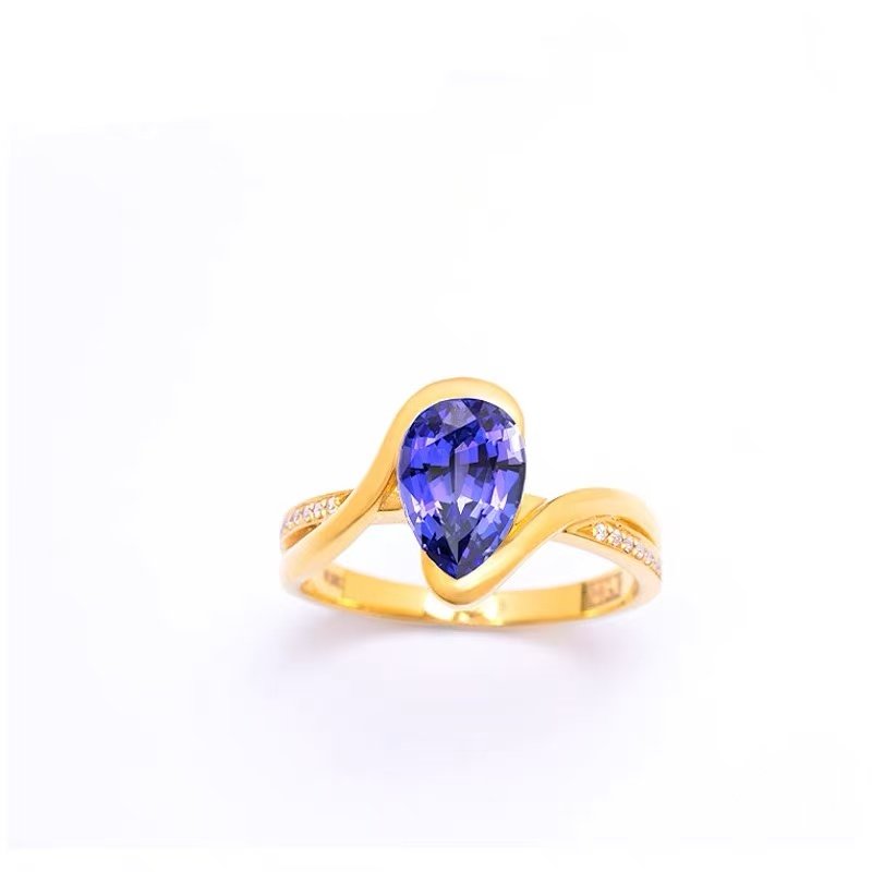 tanzanite gold ring